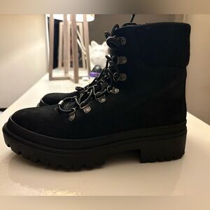 Lucky Brand Black Combat Boots